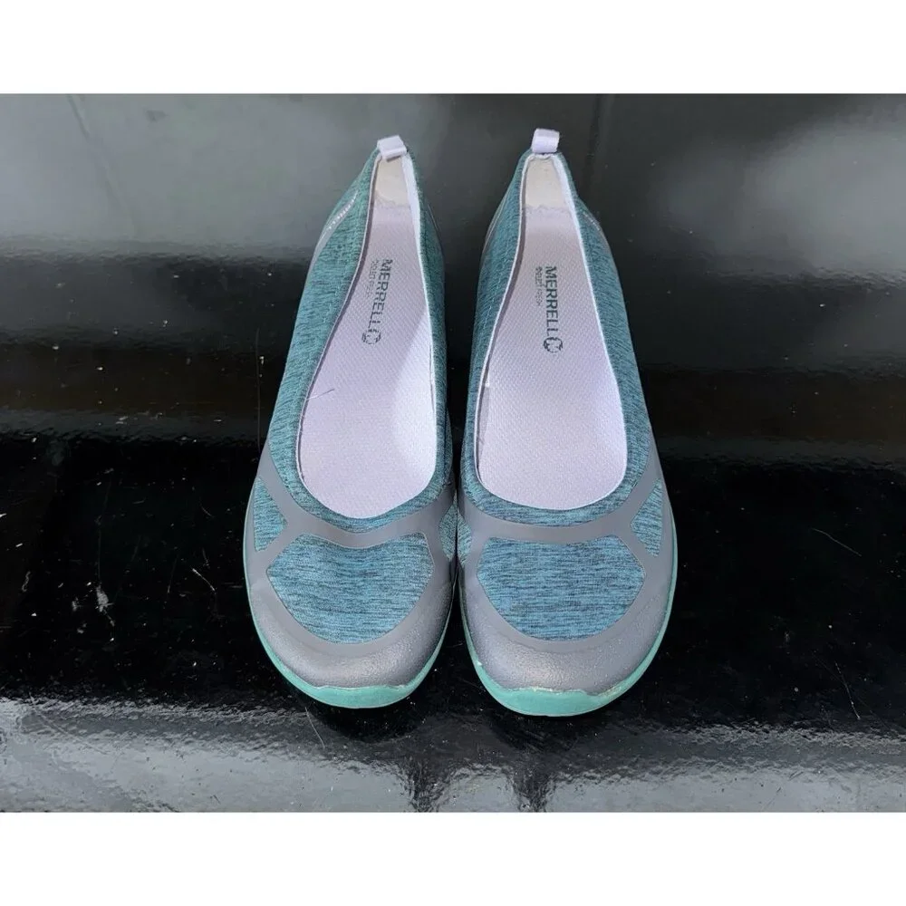 Merrell Ceylon Womens Slip On Ballet Flats Shoes Size 7.5 Teal Blue Lilac Purple